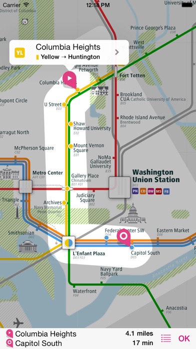 Screenshot #3 pour Washington Rail Map Lite