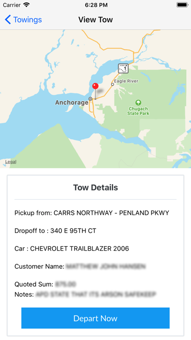 24/7 Towing iPhone screenshot 2 - Business app