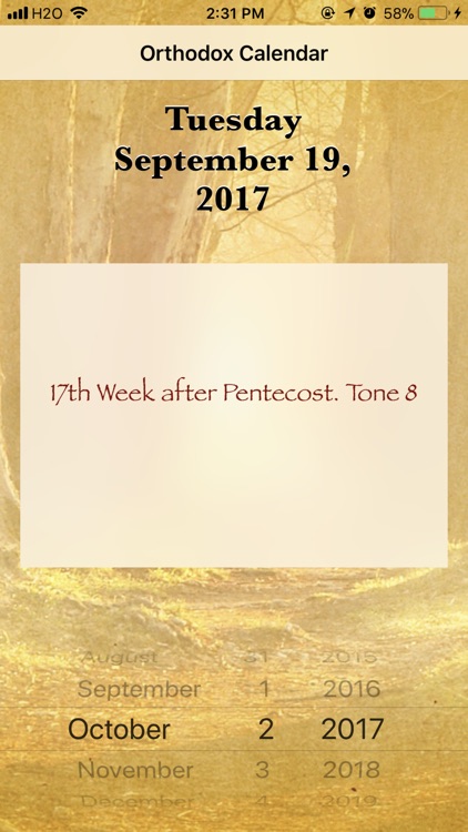 Church Orthodox Calendar