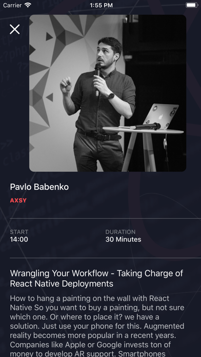 Screenshot #3 pour React Native EU 2018