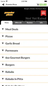 Premier Pizza screenshot #2 for iPhone