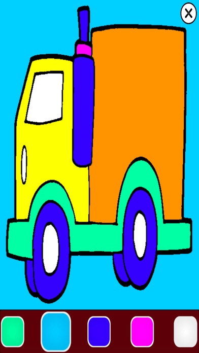 Screenshot #2 pour Mignon Camions Coloring Book jeu