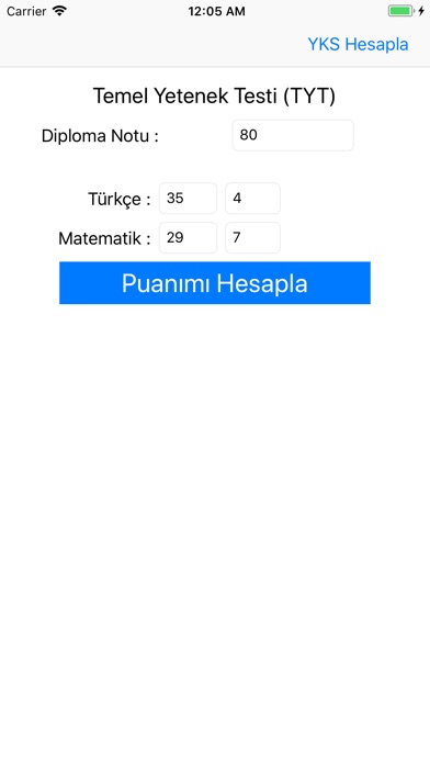 YKS Puan Hesaplama screenshot 3