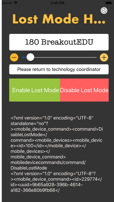 JSS Lost Mode app screenshot