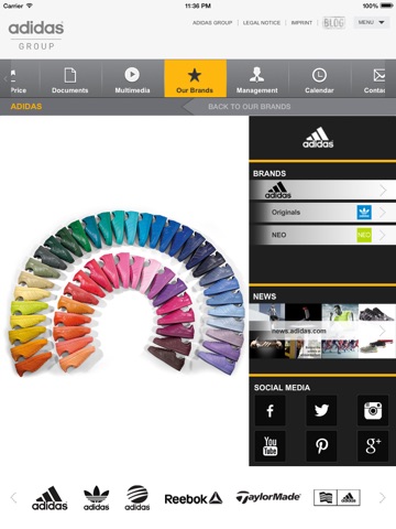 adidas Investor Relations iPad screenshot 3