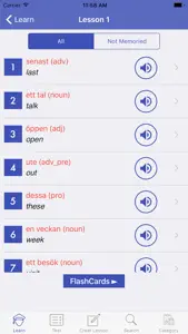 Learn Swedish Vocabulary screenshot #2 for iPhone