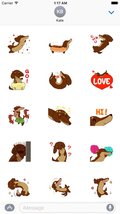 Chocolate Dachshund Dog - WeenieMoji Emoji Sticker