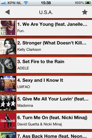 Music top 100's hits screenshot 2
