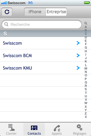 Swisscom BCM screenshot 2