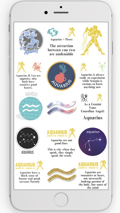 Aquarius Stickers Horoscope screenshot 3