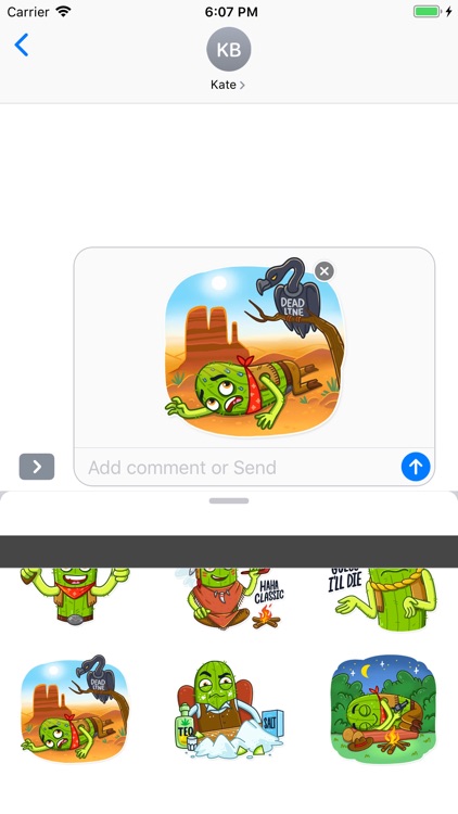 Cowboy Cactus stickers pack