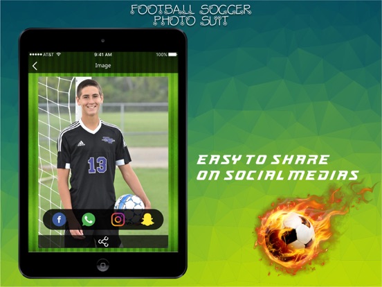 Football Soccer Photo Suit iPad screenshot