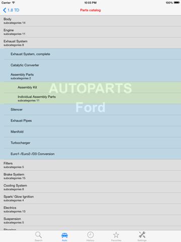 Скриншот из Autoparts for Ford