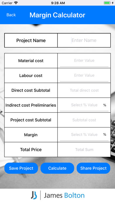 James Bolton_Margin Calculator screenshot 3