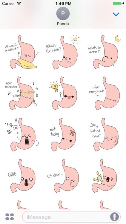 Grumpee The Hangry Stomach Stickers screenshot-4