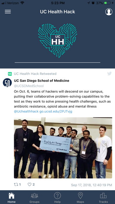 UC Health Hack screenshot 2