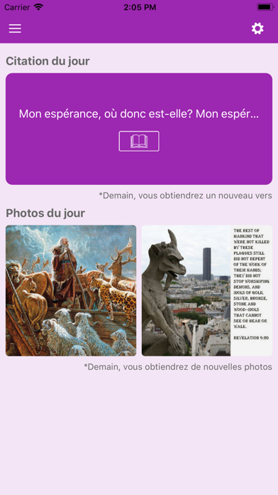 Screenshot #1 pour Amour Bible Evangile versets