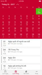 Lịch Việt 2018 screenshot #3 for iPhone