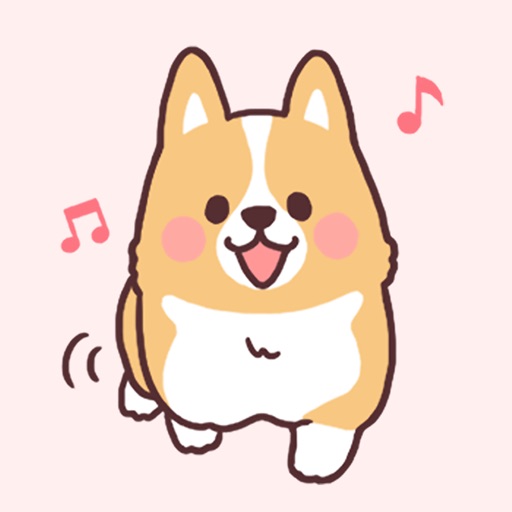 fluffy fat dog　(Corgi) icon