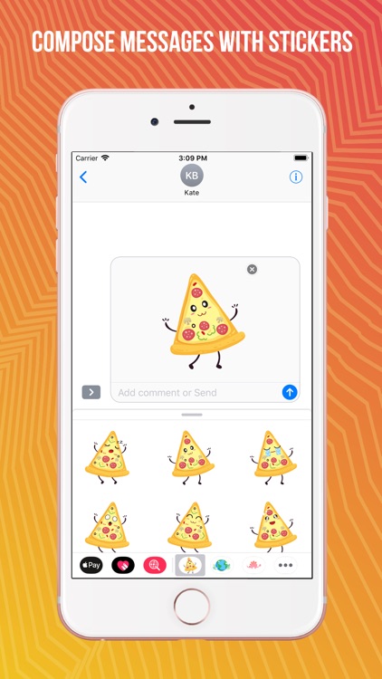 Pizza Slice Emoji Sticker Pack