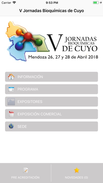 V Jornadas Bioquímicas de Cuyo screenshot 2