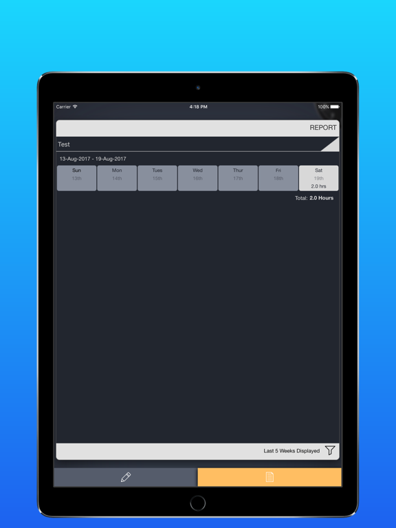 Quick Time Report iPad screenshot 3 - Productivity app