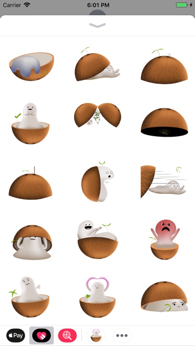 Milky Coconut Animated Emoji screenshot 2