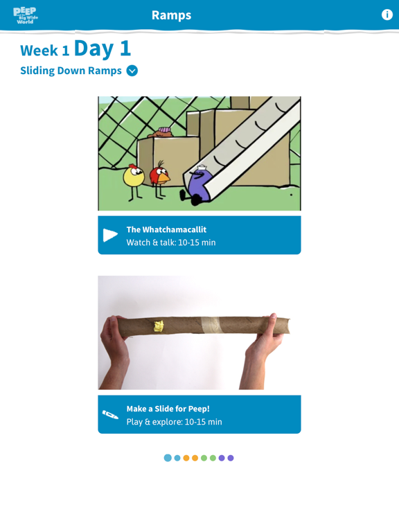 PEEP Family Science: Ramps iPad screenshot 1 - Education app