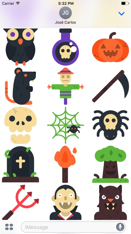 Halloween Flat Sticker Pack for iMessage