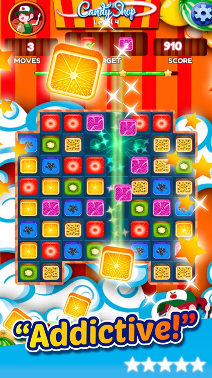 Caramel Gummy Candy Match 3 screenshot-4