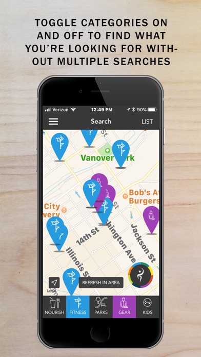 GoBeMap: Fit Living Found screenshot 2