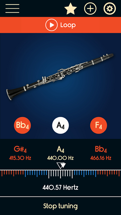 Screenshot #1 pour Clarinet Tuner