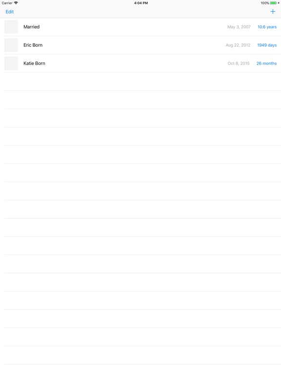 Screenshot #4 pour Memento - Simple date tracking