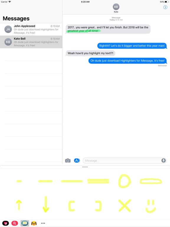 Screenshot #4 pour Highlighters for iMessage