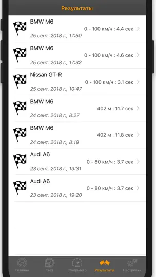 Скриншот Test-Drive Lite: Спидометр на iPhone 6