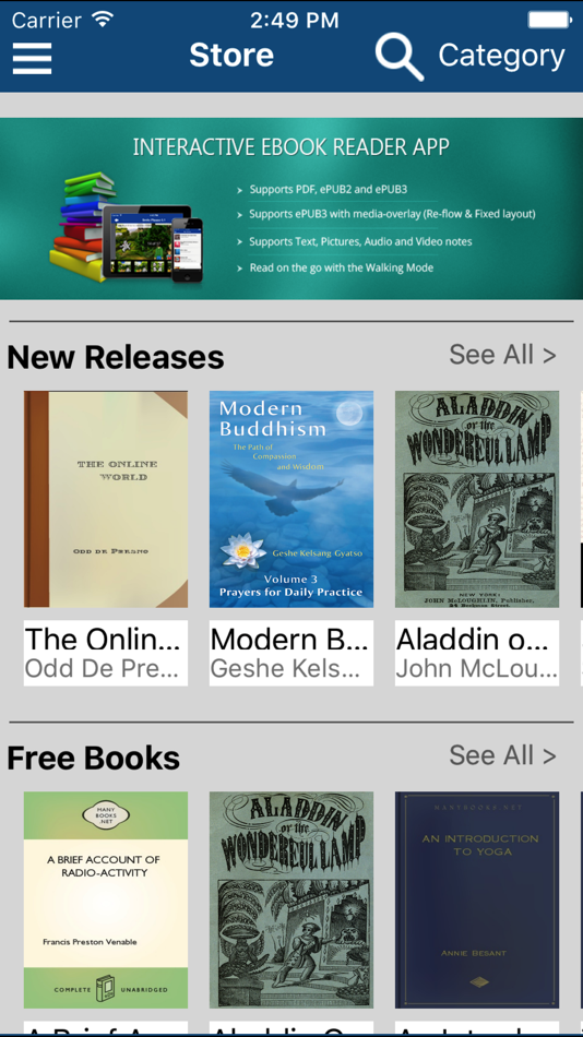 #1. Lektz eBook Reader (iOS) Podle: AEL Data Services LLP