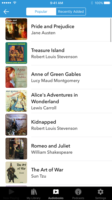 Audiobooks Screenshot 1