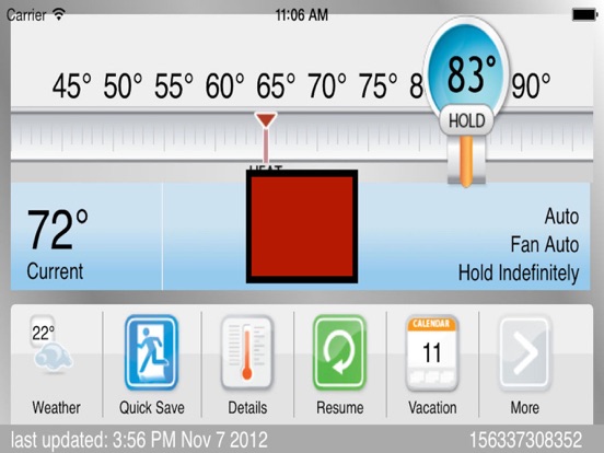 Screenshot #4 pour Carrier Wi-Fi Thermostat