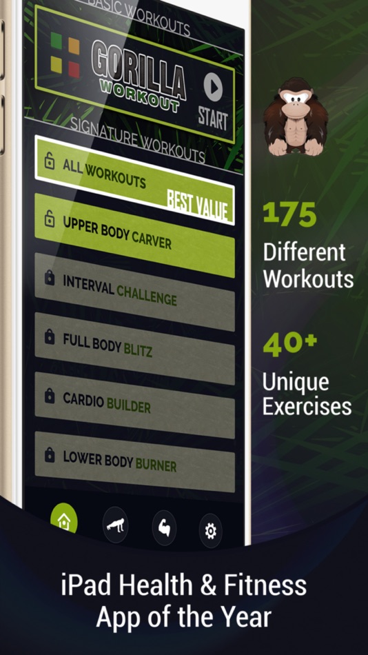 Gorilla Workout: Build Muscle - 6.0.4 - (iOS)