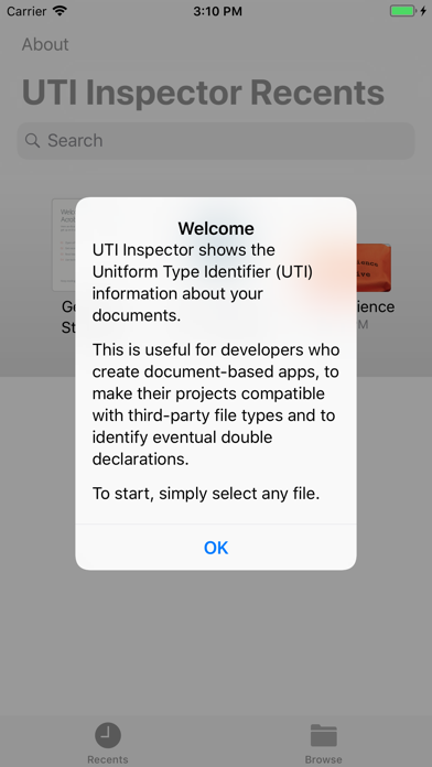 Screenshot #1 pour UTI Inspector