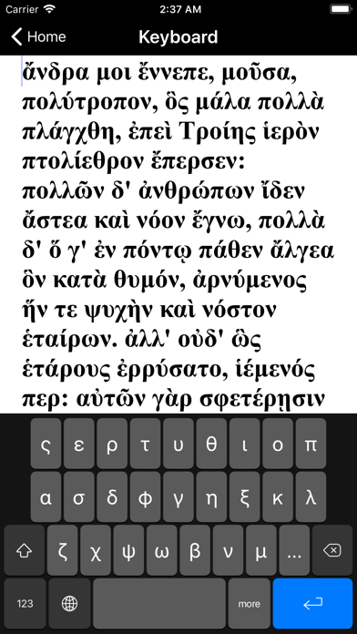 AGK Ancient Greek Keyboard Screenshot