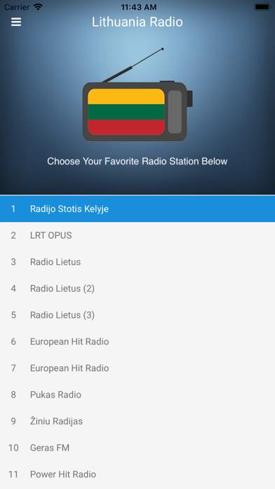 Screenshot #1 pour Radio lituanienne: Lituanie
