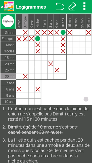How to cancel & delete logic puzzles in french 2