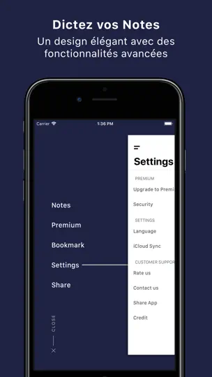 Capture d'écran de Dictée Vocale Pour Notes sur iPhone 2