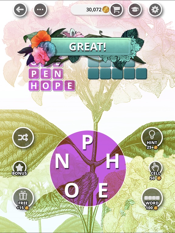iPad Image of Bouquet of Words - Word Game