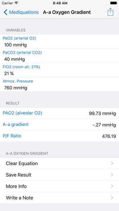 Mediquations Medical Calculator Screenshot 2