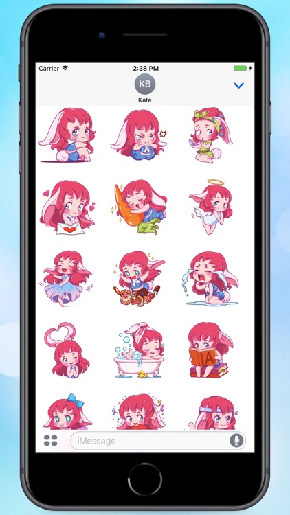 Cute Bunny Girl! Stickers