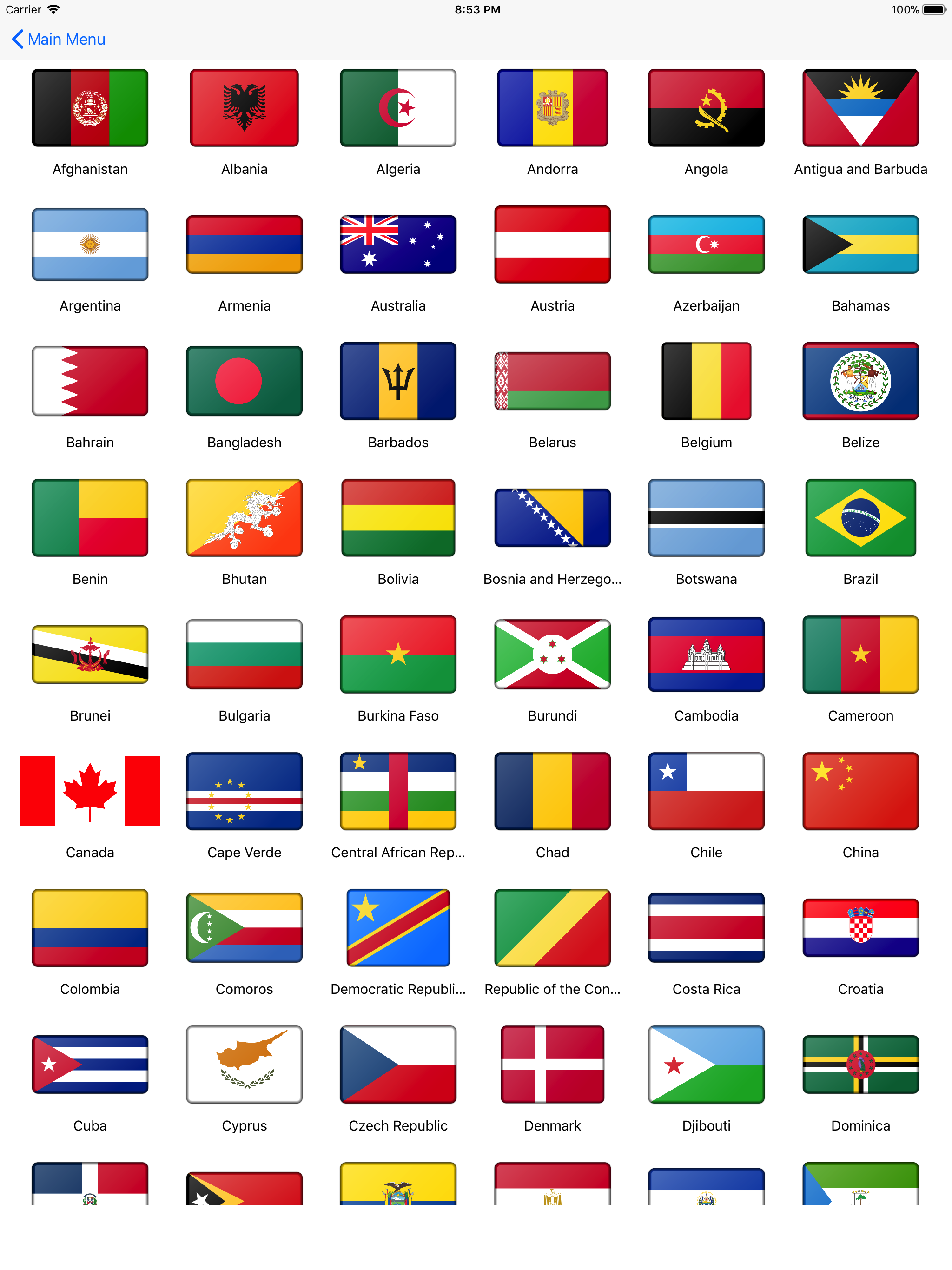 Country Flags Memorizer