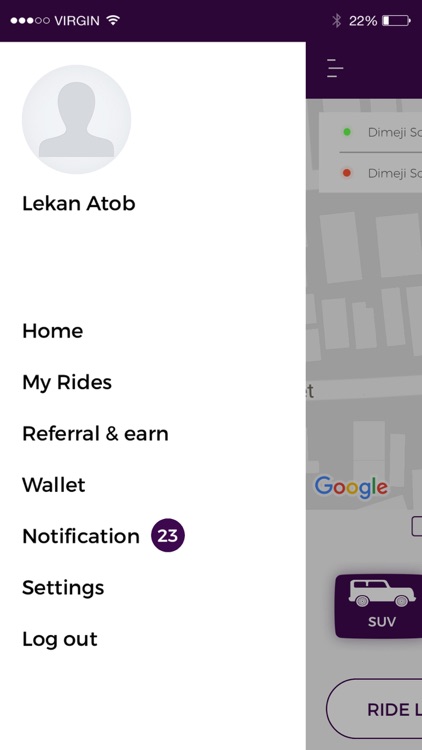 RideMe Taxi App