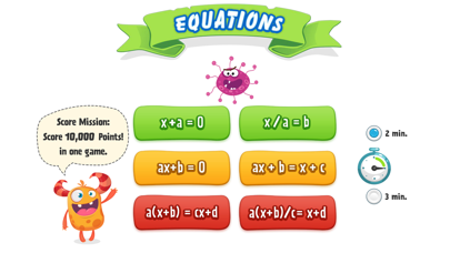 Screenshot #1 pour Solving Equations (integers)